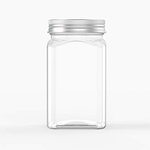 Ax, foice 12 onças de frascos de plástico transparentes, recipientes de armazenamento com tampas para cozinha e armazenamento doméstico