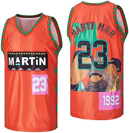 Acail Marty 23 de março# Martin 1992 TV Show Basketball Jersey Stitched