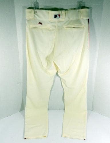 St. Louis Cardinals JJ Game usou calças creme 36-39-31 DP43197-Jogo usado calças MLB