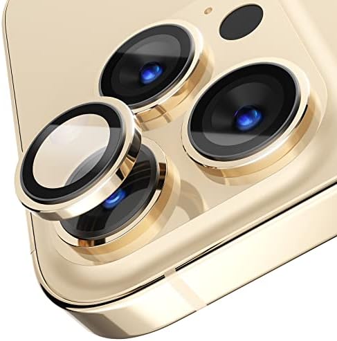 Beuxece para iPhone 13 Pro Max/Pro Camera Lente Tela Protector-BE A cor da lente da câmera original-Capa de filme de vidro anti-riscos duráveis ​​para iPhone 13 Pro/Pro Max, ouro