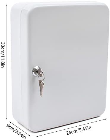 Insyoforeverec Key Gabinet Storage Box Organizador, Caixa de bloqueio de teclas, monte de parede de gerenciamento de chaves com ganchos