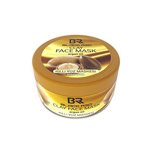 BlackredCollection Clay Máscara, tratamento de pele e óleo de limpeza de argan 14,1 oz. 0,88 lb máscara facial de argila natural com limpeza de poros profundos e tratamento de pele