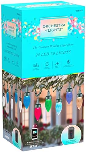 Orquestra Gemmy de luzes 24 lâmpadas LED 181 Multifunção Alteração de cor Plug-in LED LUZES DE BLUBE C9 C9-NOVO PARA 2018