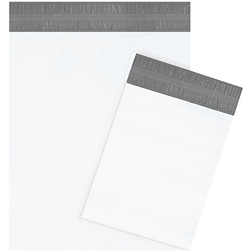 Envelopes de correio poli retornável, 12 x15 1/2, branco, sela auto-selvagem com tira de lágrima e segunda faixa