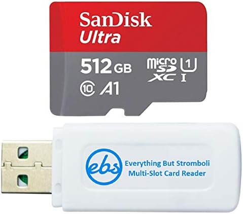 Sandisk Ultra Class 10 512 GB Micro Memory Card Funciona com LG G8X Thinq, LG V40 ThinQ, LG G7 Pacote de celular thinq com tudo,