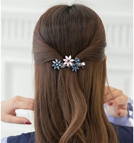 Wionc Top Clip Flower Clip clipe atmosférico Rhinestone Capfe -de -cabelo Acessórios para o cabelo de cabeça traseira Acessórios
