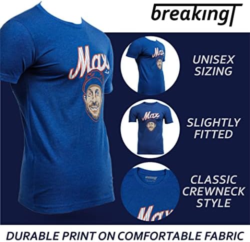 Breakingt Queens de olhos coloridos Max Scherzer T -shirt adulto - Produto oficialmente licenciado do MLBPA