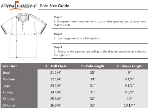 Pin High Men's Performance Golf Polo Shirt, camisa de golfe moderna, pólo de manga curta de ajuste seco