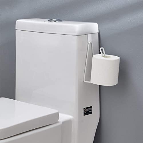 Porta do rolo do banheiro Fengzhao sobre a reserva de dispensador de suporte de papel de papel de papel de papel higiênico do tanque para armazenamento e organização do banheiro- branco