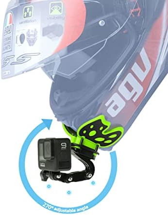 VNOPro Motorcycle Helmet Chin Mount Kit para GoPro Hero 10, 9, 8, 7, 6, 5, 4, Sessão, 3+, 3, 2, 1, herói, DJI Osmo