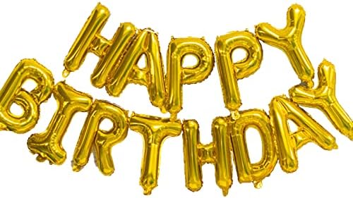 Balão de Fangfu Feliz Aniversário, Balão de Balões de Letra de Folha de 16 polegadas, para decoração de festa de aniversário