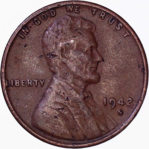 1942 S Lincoln Wheat Cent 1C Fair