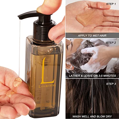 Lavg Kabar Hair Growth Shampoo Hair Horkening Products for Women Hair Growth for Men Nutriamento Tratamento para todos os tipos de cabelo Shampoo 100ml