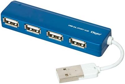Digio2 43864 USB 2.0 Hub de 4 portas, branco