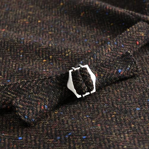 VoBoom Men Slim Fit Fitbone Tweed Suits Vest Premium Wool Blend Cistingcoat