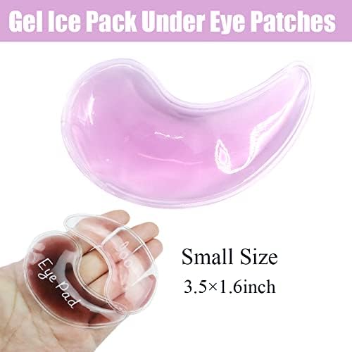 Pacote de gelo de olhos em gel, almofadas para os olhos de resfriamento reutilizável pacote de gelo sob manchas de olho, pacote