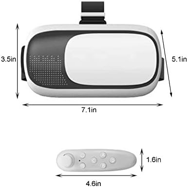 GSPMOLY 2023 VR 3D Óculos com conjunto de alça de jogo, REALIDADE VIRTUAL DE CACA 3D Presents, Bluetooth de tela grande compatível com o sistema iOS /Android 3D Experiência, presentes de ano novo