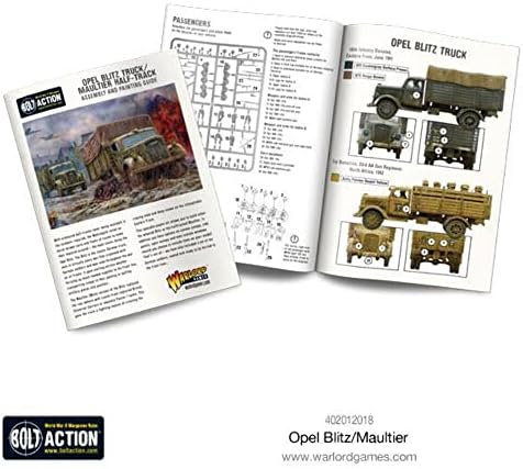 Bolt Action Opel Blitz/Maultier Truck 1:56 WWII Kit de Modelo de Plástico para Wwii Wargaming