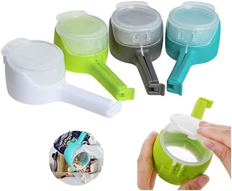 Gadgets de ferramentas de cozinha fliphives para sacos de alimentos clipes de selador com bico para facilitar a derramada e