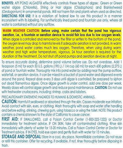 API Pond AlgaeFix Algae Control de 2,5 galões