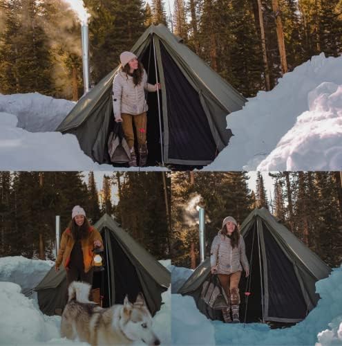 Whiteduck Regatta Canvas Bell Tent- W/fogão Jack, impermeável, camping ao ar livre de luxo de 4 temporadas e tenda de Yurt