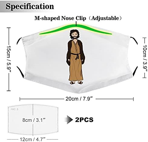 Máscara ajustável 1pcs com 2 filtros máscara de pó de poeira com filtros design imprimir Jesus Cristo Arte Espanha Bíblia