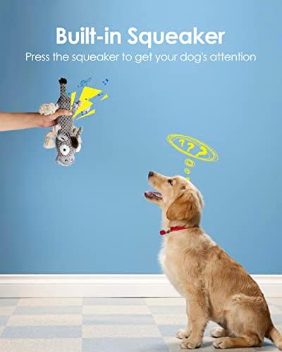 Brinquedos de cachorro unise squeaky, brinquedos engraçados de cachorro de pelúcia para cães pequenos, médios e grandes, brinquedos