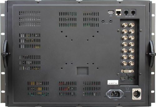 Monitores CoolTouch RX-1701HDL: Link duplo montado em rack 3G Widescreen 17 polegadas Monitor de áudio e vídeo com SD/HD-SDI, áudio desbobinado