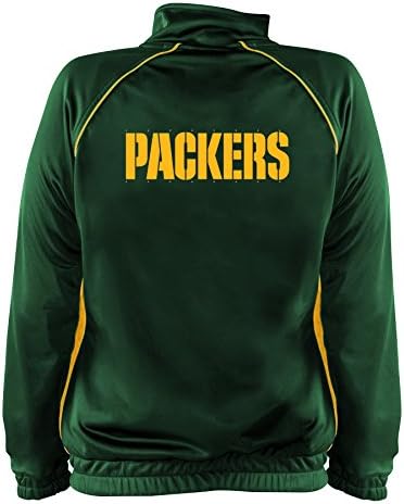 NFL Team Apparel Packers feminino Poly Tricot Tricot Jacket