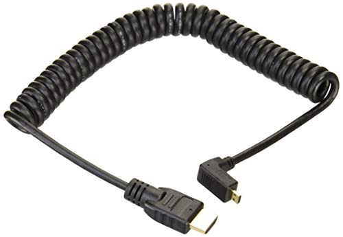 Atomos Atomcab013 Micro em forma de L para cabo HDMI completo, enrolado, 19,7 polegadas, 25,6 polegadas de extensão compatível