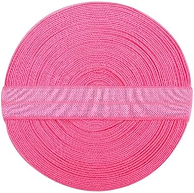 Banda elástica de costura de Bellay dobra sobre acessórios de costura elástica Bandos de borracha de abastecimento de bricolage artesanato DIY 15 mm 10 jardas