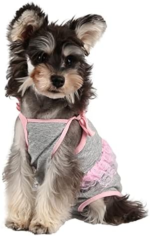 Ookipup Dog Frelaper feminino cachorro sanitário com calça suspensa de pulseira ajustável, suspensórios de macacões para garotas Teddy