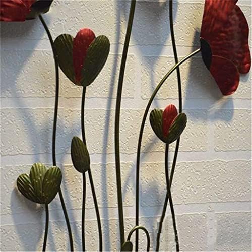 Yfqhdd murais de parede pendurados murais de ferro sólido pingente de flor de decoração de decoração alpendre ornamentos