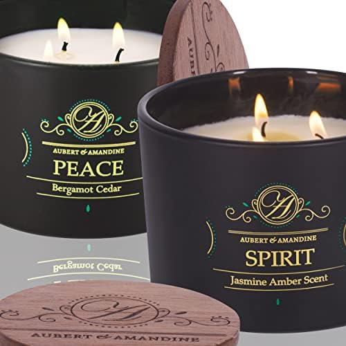 Jasmim e bergamot aromaterapia com aromaterapia para relaxamento, velas de soja perfumadas para perfume em casa, ótimos