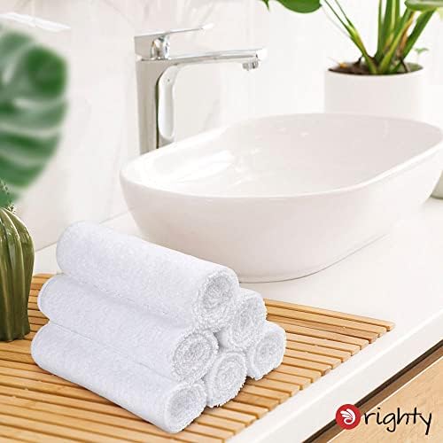 Toalhas de mão branca de 12 pacote Orighty - secagem rápida e absorvente Microfiber banheiro toalha de mão 16x28 polegadas - toalhas