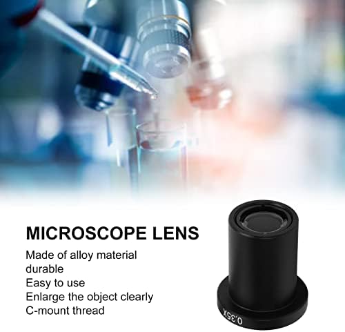 Lente de microscópio de dia 28mm, 0,35x/0,5x/1x/2x lente de rosca de montagem Durável C Durável para tubo de olho de microscópio