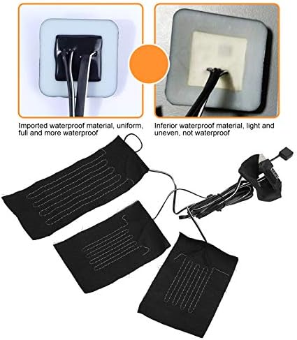 Almofadas de aquecimento elétrico USB de carregamento USB, aquecedor de pano de aquecimento de inverno usa colchão elétrico aquecido, impermeável a água para coletes roupas