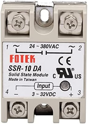 Zaahh 5pcs revezamento de estado sólido SSR-10DA 25DA 40DA 50DA 60DA 100DA RADIADOR 3-32V/DC A 24-380V/AC SSR 40DA