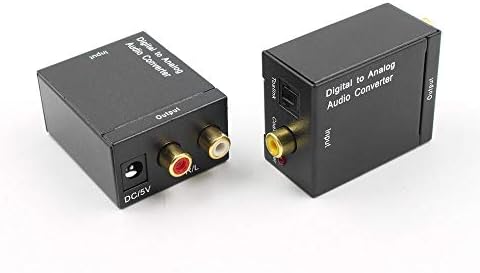 OCS - Cabos Adaptador de áudio Adaptador óptico Toslink & Coaxial R/L Digital Coax