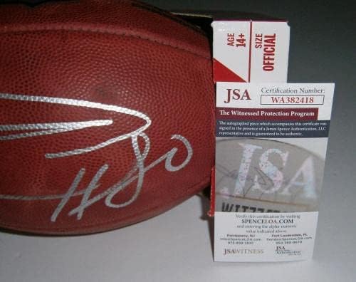 Packers Donald Driver assinou o NFL Duke Football com 80 JSA CoA Autografado - Capacetes NFL autografados autografados