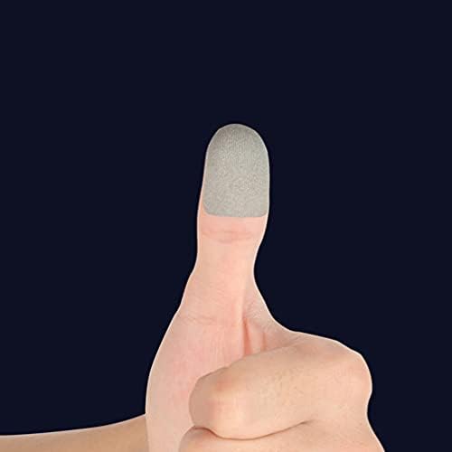 Cura de 20 peças para jogos de dedo Mangas de dedo Anti-suor Disponível Capas de toques sem suor Capas de dedos Adesivos Controladores de fibra de carbono