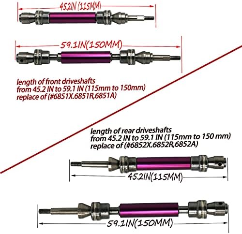 Peças de atualização de alumínio Tornnbuckles/Camber Links e Aço Frente e eixo traseiro Eixo de tração traseira ajuste para