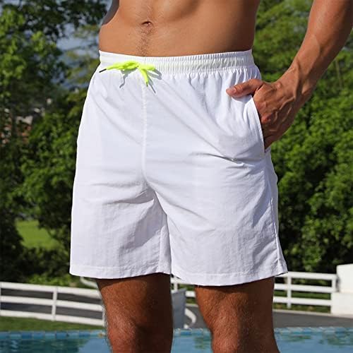 Shorts de tábua de natação masculinos, calças de praia casuais de praia masculina impressa cinco calças shorts shorts