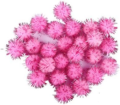 Yycraft 200pcs Glitter Tinsel Pom Poms Sparkle Balls para DIY Craft/Party Decoration/Cat Toys