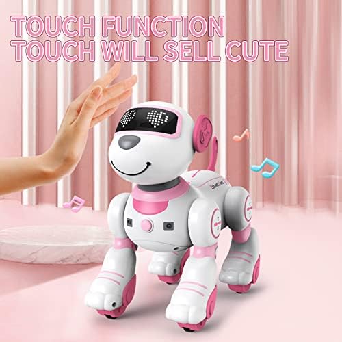 Toy Robot Robot Dog Remote, que age como um cachorro de verdade, cachorro robo com função de toque, dançando e caminhando no tapete, imite um mini cachorro robótico de animais de estimação, Juguetes para um presente de Natal/aniversário de 3 anos de idade