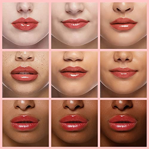 Cilrofelr Lip Gloss não bobo, brilho labial de brilho labial, brilho labial colorido brilhante e vegano, alto pigmento, super natural para os lábios de aparência mais gordurosa |#03 Soda rosa