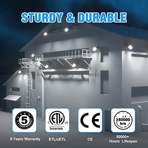 Luz de jarro à prova de vapor de LED, Industrial Industrial Integrated Robesed Vandal Resistente Jar Luzes LEDs parede/teto Montagem