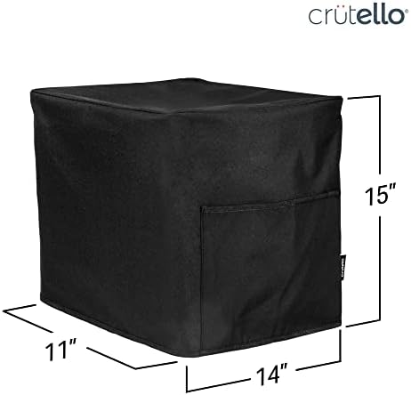 Tampa de fritadeira de ar crutello com bolsos de armazenamento para fritadeiras de 5-6 litros, se encaixa em várias marcas - preto