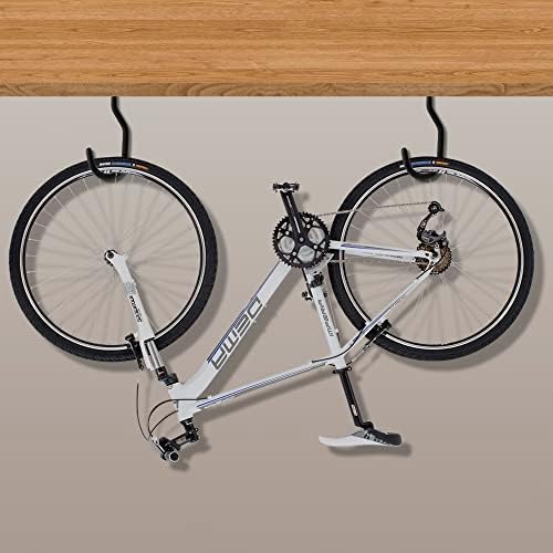 MHHO-WG 10 pacote de bicicleta de bicicleta de bicicleta rack, parafuso grande pesado em ganchos de teto para armazenamento