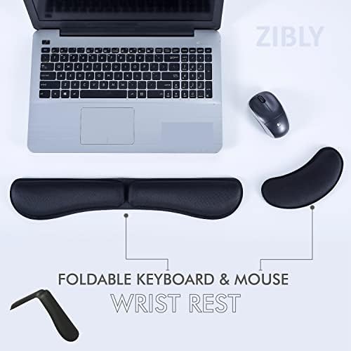 Zivelmente gel Gel Memory Foam Wrist Rest Rest e conjunto de mouse - Ergonomic Anti -Skid Non Slip Cushion Mouse Pad